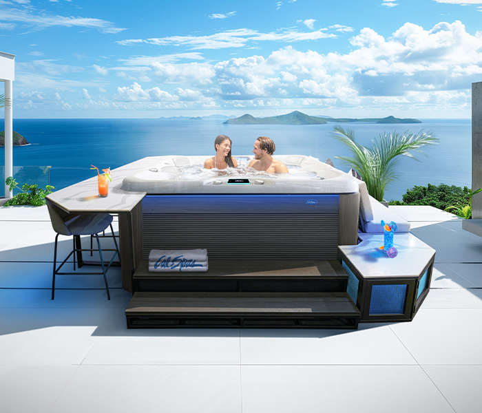 Calspas hot tub being used in a family setting - Arcadia